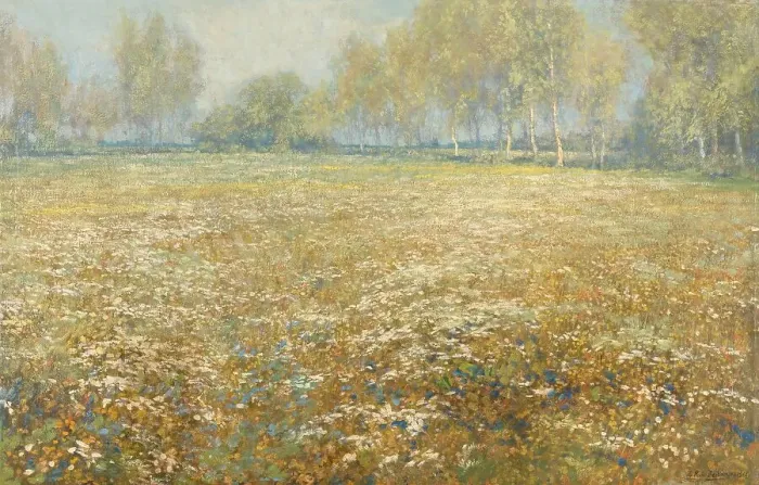 Framed Print : Meadow in Bloom, 1913. Creator: Egbert Schaap Framed Print : Meadow in Bloom, 1913. Creator: Egbert Schaap