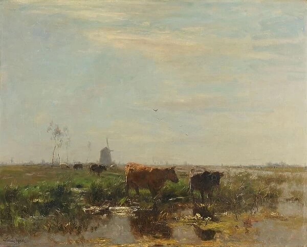 Meadow with Cows by the Water, 1895-1904. Creator: Willem Maris