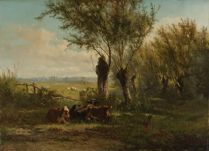 Framed Print : Meadow near Oosterbeek, 1860. Creator: Gerard Bilders Framed Print : Meadow near Oosterbeek, 1860. Creator: Gerard Bilders