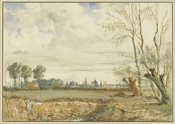 Meadows with a Distant View of Oxford, 1830s. Creator: Thomas Shotter Boys