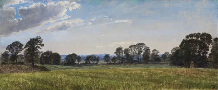 Framed Print : Meadows at Dortheaslyst, 1871-1875. Creator: Peter Christian Thamsen Skovgaard Framed Print : Meadows at Dortheaslyst, 1871-1875. Creator: Peter Christian Thamsen Skovgaard