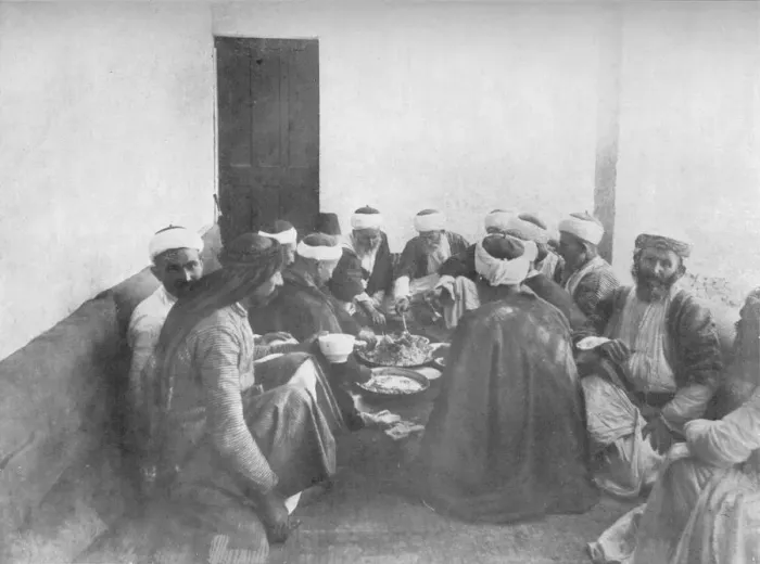 Framed Print : A Meal with the Druses, c1913. Artist: Charles JS Makin Framed Print : A Meal with the Druses, c1913. Artist: Charles JS Makin