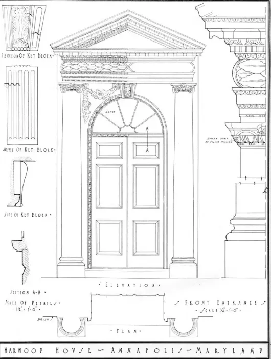 Framed Print : Measured drawing, Harwood House, Annapolis, Maryland, 1922. Artist: J Frederick Kelly Framed Print : Measured drawing, Harwood House, Annapolis, Maryland, 1922. Artist: J Frederick Kelly