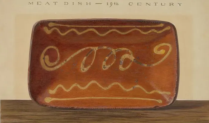 Framed Print : Meat Dish, c. 1939. Creator: Philip Smith Framed Print : Meat Dish, c. 1939. Creator: Philip Smith