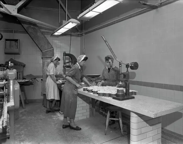 Framed Print : Meat pie production, Rawmarsh, South Yorkshire, 1959. Artist: Michael Walters Framed Print : Meat pie production, Rawmarsh, South Yorkshire, 1959. Artist: Michael Walters