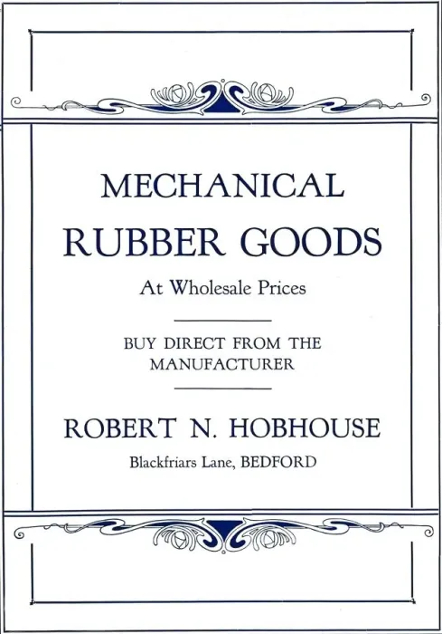 Framed Print : Mechanical Rubber Goods - Robert N. Hobhouse advert, 1916 Framed Print : Mechanical Rubber Goods - Robert N. Hobhouse advert, 1916