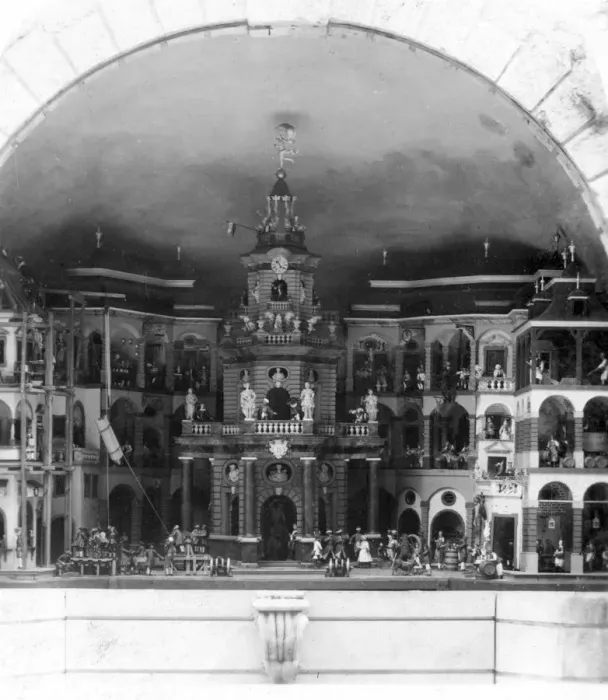 Framed Print : Mechanical theatre, Hellbrunn Castle, Salzburg, Austria, c1900. Artist: Wurthle & Sons Framed Print : Mechanical theatre, Hellbrunn Castle, Salzburg, Austria, c1900. Artist: Wurthle & Sons
