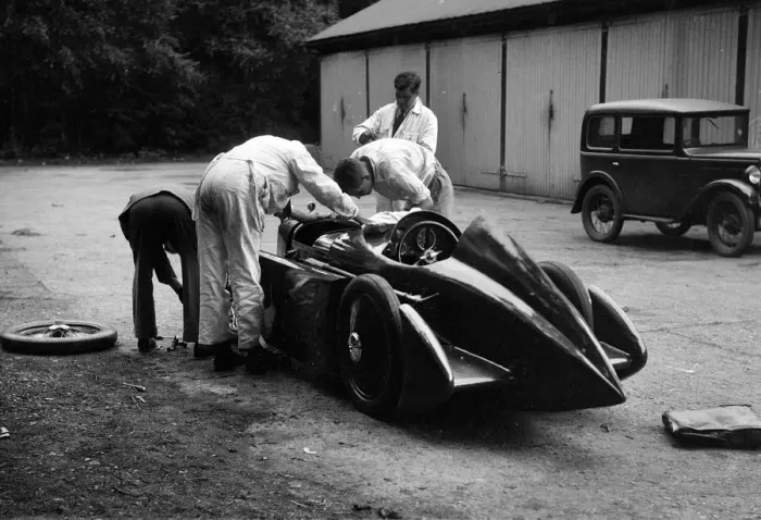 Framed Print : Mechanics working on Leon Cushmans Austin 7 racer for a speed record attempt, Brooklands, 1931 Framed Print : Mechanics working on Leon Cushmans Austin 7 racer for a speed record attempt, Brooklands, 1931