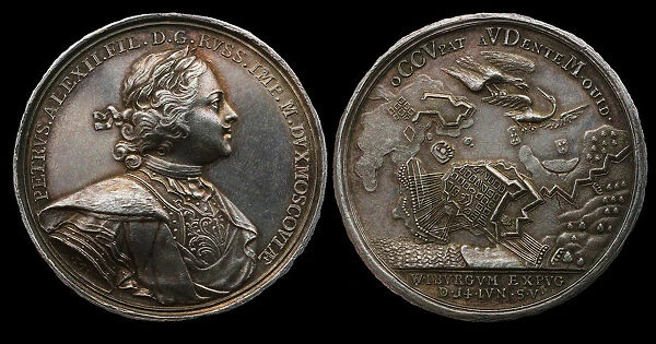 Medal Commemorating the capture of Vyborg, 1710. From the series Great Northern War