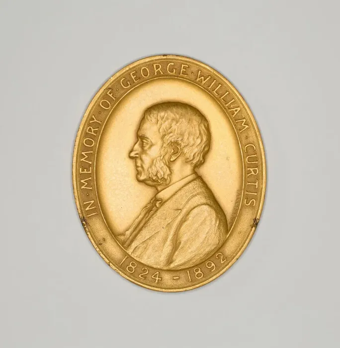 Framed Print : Medal Depicting George William Curtis, 1892 / 1908. Creator: Victor David Brenner Framed Print : Medal Depicting George William Curtis, 1892 / 1908. Creator: Victor David Brenner