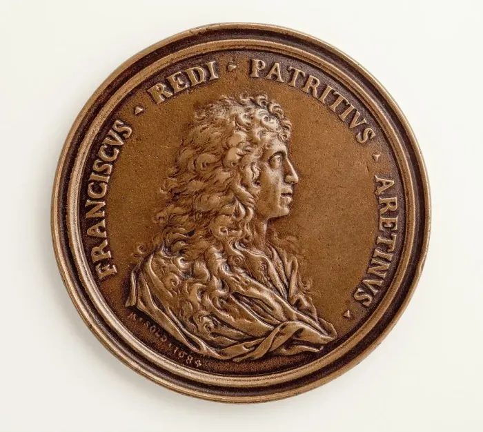 Framed Print : Medal of Francesco Redi: Bacchic Scene (image 1 of 2), 1684. Creator: Massimiliano Soldani Framed Print : Medal of Francesco Redi: Bacchic Scene (image 1 of 2), 1684. Creator: Massimiliano Soldani