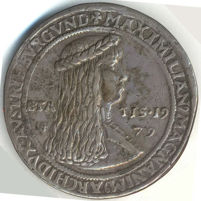 Framed Print : Medal of Maximillian I as Archduke Of Austria and Maria of Burgundy, 1479 ( Framed Print : Medal of Maximillian I as Archduke Of Austria and Maria of Burgundy, 1479 (