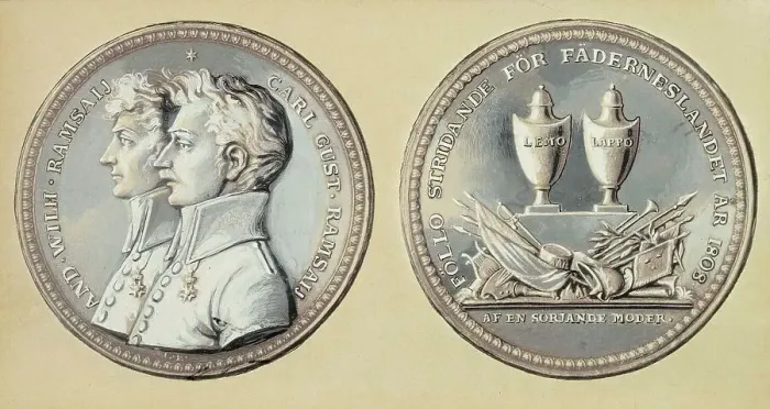 Framed Print : Medal of the opening vignette of the Traveller's Vision poem, 1897-1900. Creator: Albert Edelfelt Framed Print : Medal of the opening vignette of the Traveller's Vision poem, 1897-1900. Creator: Albert Edelfelt