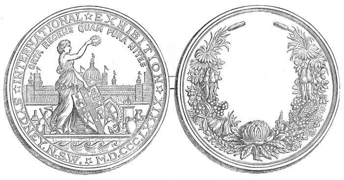Framed Print : Medal of the Sydney Exhibition, 1880. Creator: Unknown Framed Print : Medal of the Sydney Exhibition, 1880. Creator: Unknown