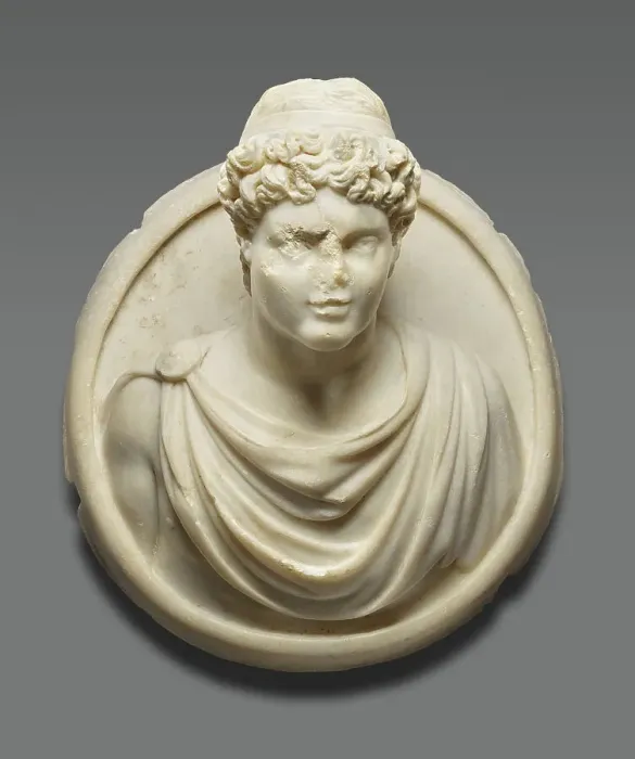 Framed Print : Medallion with the Bust of a Young Man, A.D. 300-400. Creator: Unknown Framed Print : Medallion with the Bust of a Young Man, A.D. 300-400. Creator: Unknown