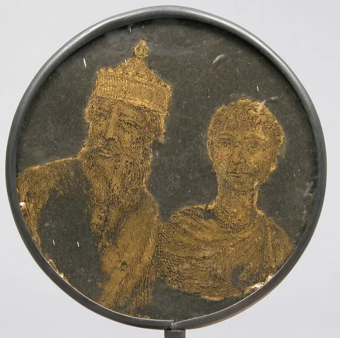 Framed Print : Medallion with Double Portrait, Italian, 18th century (4th century style) Framed Print : Medallion with Double Portrait, Italian, 18th century (4th century style)