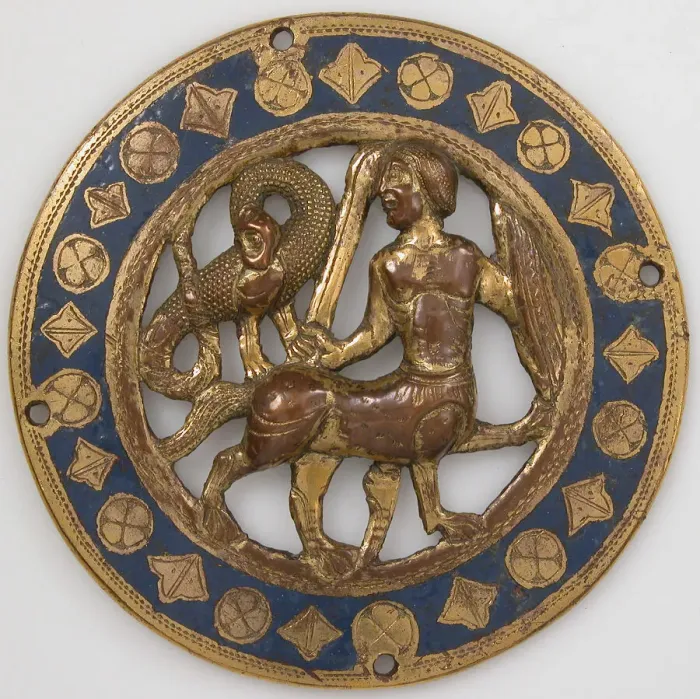 Framed Print : Medallion, French, 13th century (before 1227). Creator: Unknown Framed Print : Medallion, French, 13th century (before 1227). Creator: Unknown