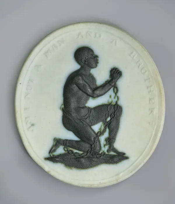 Framed Print : Medallion Produced For The Society For Effecting The Abolition Of The Slave Trade, c1787-1790. Creator: Josiah Wedgwood Framed Print : Medallion Produced For The Society For Effecting The Abolition Of The Slave Trade, c1787-1790. Creator: Josiah Wedgwood