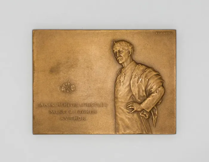 Framed Print : Two Medals Commemorating James McNeill Whistler, 1890 / 1908. Creator: Victor David Brenner Framed Print : Two Medals Commemorating James McNeill Whistler, 1890 / 1908. Creator: Victor David Brenner