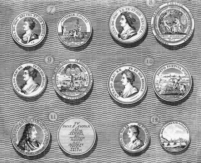 Framed Print : The medals of Queen Anne, 1813. Artist: Goldar Framed Print : The medals of Queen Anne, 1813. Artist: Goldar