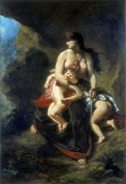 Medea, 1862. Artist: Eugene Delacroix