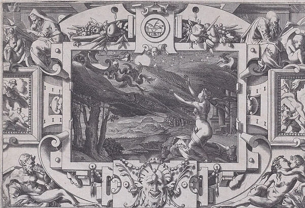 Medea and Her Chariot Drawn by Dragons (Echevellee et nue par nuit brune