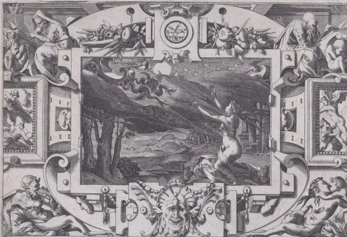 Framed Print : Medea and Her Chariot Drawn by Dragons (Echevellee et nue par nuit brune Framed Print : Medea and Her Chariot Drawn by Dragons (Echevellee et nue par nuit brune