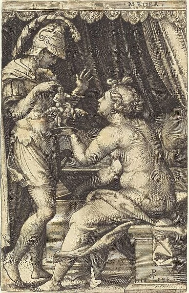 Medea Returning the Penates to Jason. Creator: Georg Pencz