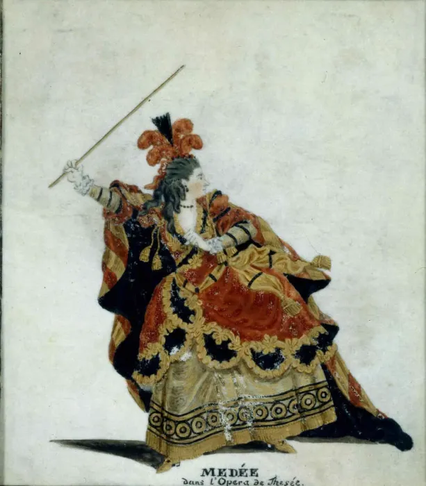 Framed Print : Medee. Costume design for the opera Thesee by Jean-Baptiste Lully, 1770-1778 Framed Print : Medee. Costume design for the opera Thesee by Jean-Baptiste Lully, 1770-1778