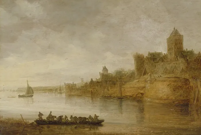 Framed Print : The Medieval Walls of Nijmegen, 1643. Creator: Jan van Goyen