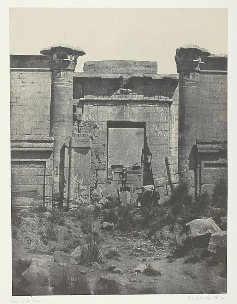 Medinet-Habou, Propylees du Thoutmoseum;Thebes, 1849  /  51, printed 1852