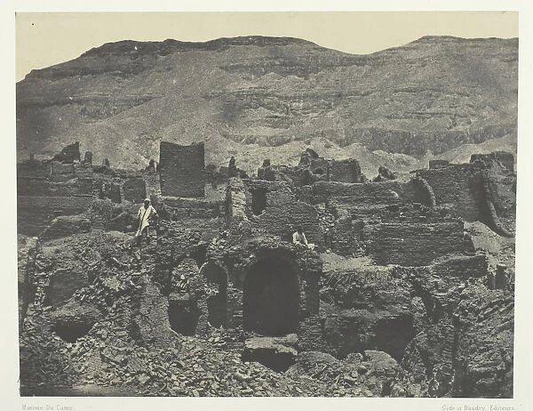 Medinet-Habou, Ruines de la Ville de Papa;Thebes, 1849  /  51, printed 1852