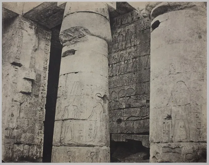 Framed Print : Medinet Habu, Mortuary Temple of Ramses III, Left Wall (Medinet-Habou