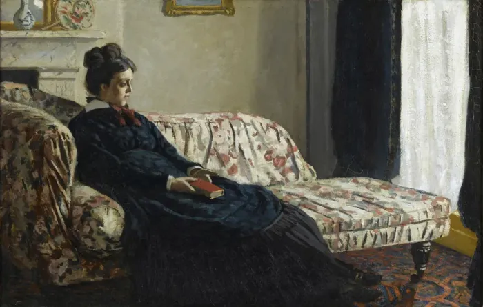 Framed Print : Meditation. Madame Monet au canape, c. 1871 Framed Print : Meditation. Madame Monet au canape, c. 1871