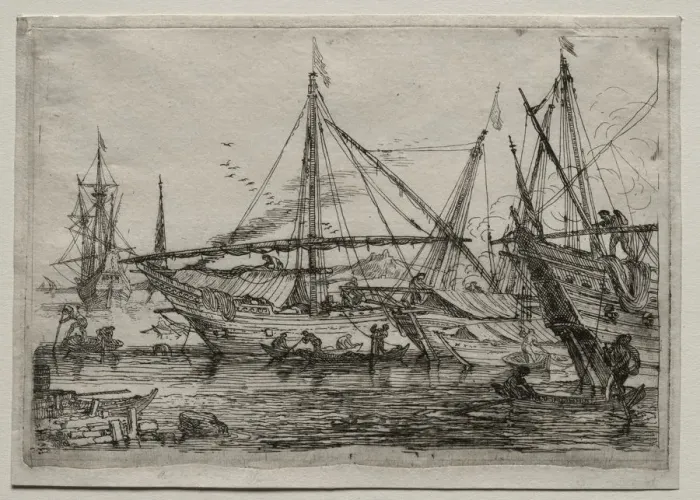 Framed Print : A Mediterranean Harbor, 2nd half 1600s. Creator: Adrian van der Cabel (Dutch, 1631-1705) Framed Print : A Mediterranean Harbor, 2nd half 1600s. Creator: Adrian van der Cabel (Dutch, 1631-1705)