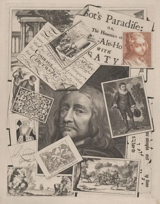 Framed Print : Medley Print: Sots Paradise, 1706-7. Creator: George Bickham Framed Print : Medley Print: Sots Paradise, 1706-7. Creator: George Bickham