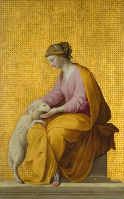 Framed Print : Meekness, 1650. Creator: Eustache Le Sueur Framed Print : Meekness, 1650. Creator: Eustache Le Sueur
