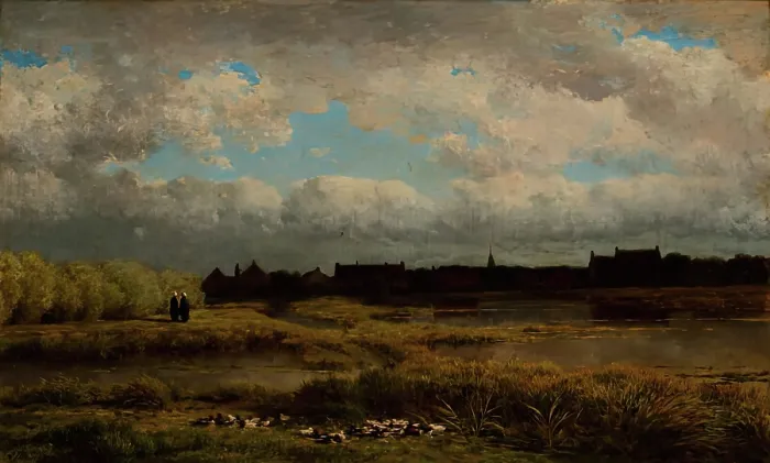 Framed Print : Meerkerk, Clearing up after Rain, 1866. Creator: Gerrit Alexander Godart Filip Mollinger Framed Print : Meerkerk, Clearing up after Rain, 1866. Creator: Gerrit Alexander Godart Filip Mollinger