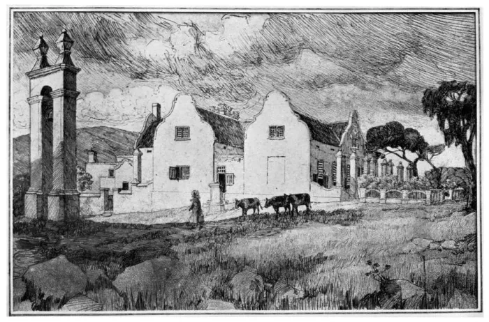 Framed Print : Meerlust wine farm, South Africa, 1931 Framed Print : Meerlust wine farm, South Africa, 1931