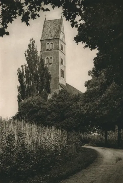 Framed Print : Meersburg (Bodensee). Church, 1931. Artist: Kurt Hielscher Framed Print : Meersburg (Bodensee). Church, 1931. Artist: Kurt Hielscher