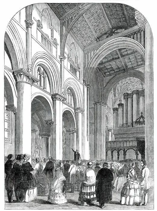 Framed Print : Meeting of the Archaeological Institute...Christchurch Cathedral, Oxford, 1850. Creator: Unknown Framed Print : Meeting of the Archaeological Institute...Christchurch Cathedral, Oxford, 1850. Creator: Unknown