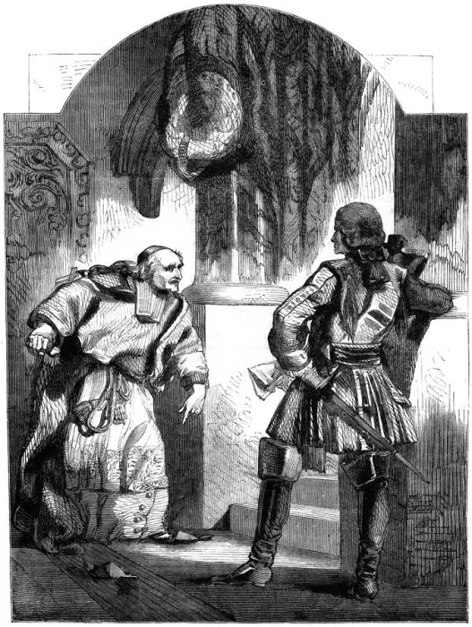 Framed Print : The meeting between Cardinal Giulio Alberoni and Colonel Stanhope, 18th century (19th century) Framed Print : The meeting between Cardinal Giulio Alberoni and Colonel Stanhope, 18th century (19th century)