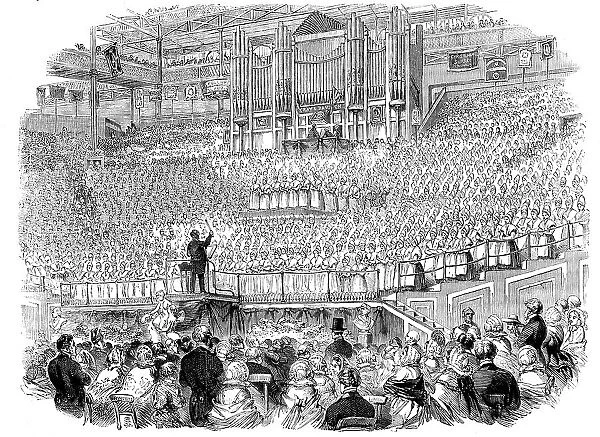 Meeting of Charity Schoolchildren at the Crystal Palace, 1858. Creator: Unknown