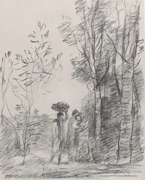 Framed Print : The Meeting in the Grove (La Rencontre au bosquet), 1871 Framed Print : The Meeting in the Grove (La Rencontre au bosquet), 1871