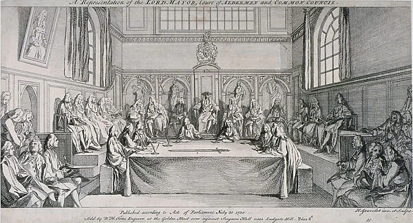 Meeting in the Guildhall Council Chamber, City of London, 1750