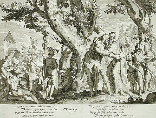 Meeting of Moses and Jethro, 1607. Creator: Willem van Swanenburg