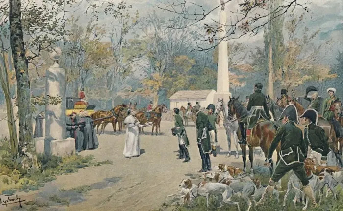 Framed Print : The Meeting of Napoleon and Pius VII at Fontainebleau, 1813, (1896) Framed Print : The Meeting of Napoleon and Pius VII at Fontainebleau, 1813, (1896)