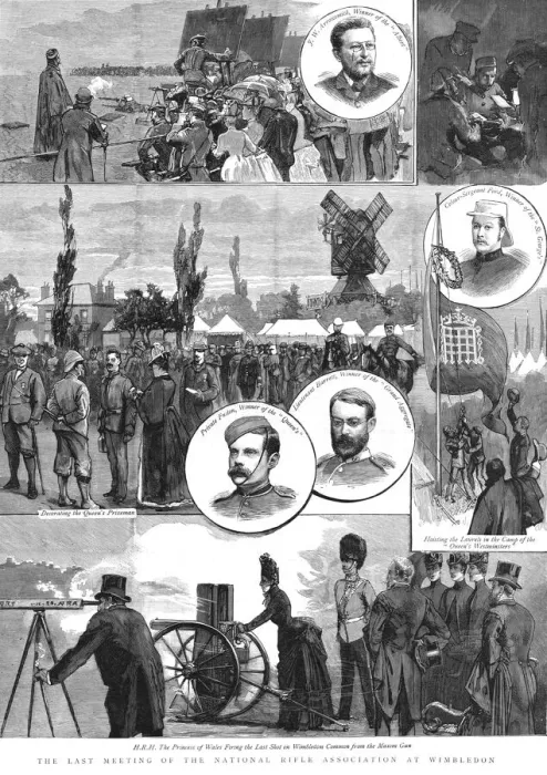 Framed Print : The Last Meeting of the National Rifle Association at Wimbledon, 1888. Creator: Unknown Framed Print : The Last Meeting of the National Rifle Association at Wimbledon, 1888. Creator: Unknown