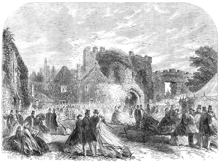 Framed Print : Meeting of the Sussex Archaeological Society at Amberley Castle, 1865. Creator: Unknown Framed Print : Meeting of the Sussex Archaeological Society at Amberley Castle, 1865. Creator: Unknown