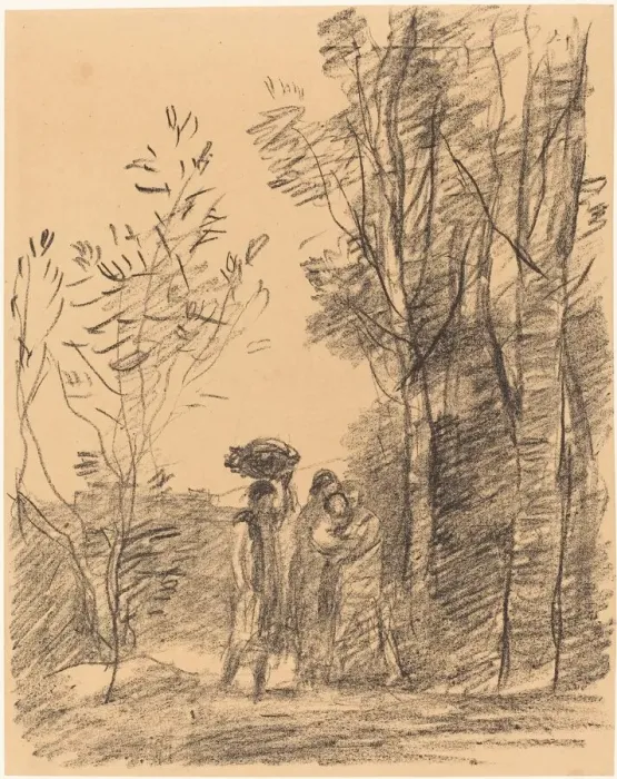 Framed Print : The Meeting in the Woods (La Rencontre du bosquet), 1871 Framed Print : The Meeting in the Woods (La Rencontre du bosquet), 1871